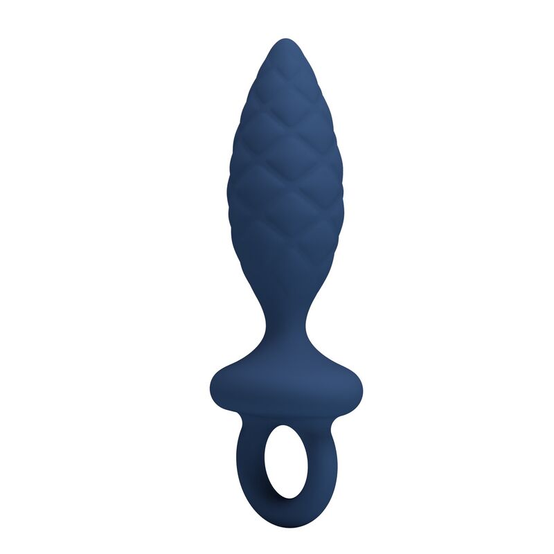 Mr Play - Plug Anal Texturé Avec Anneau Bleu M - Image 4