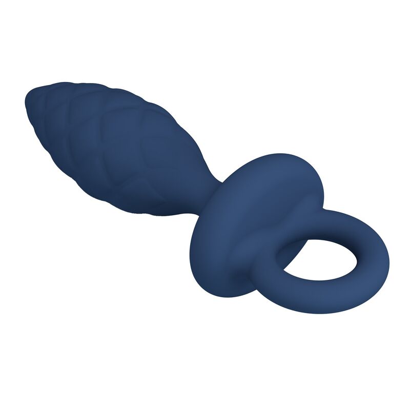 Mr Play - Plug Anal Texturé Avec Anneau Bleu S - Image 8