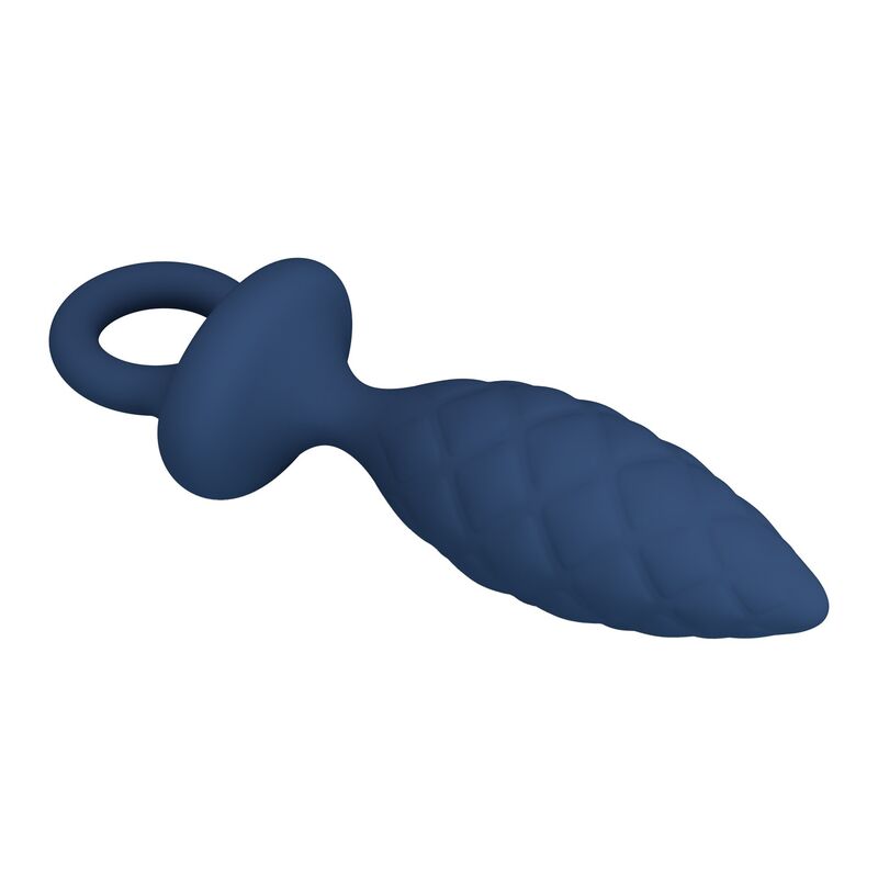 Mr Play - Plug Anal Texturé Avec Anneau Bleu S - Image 9
