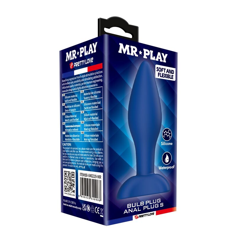 Mr Play - Plug Anal Conique En Silicone Bleu S - Image 4