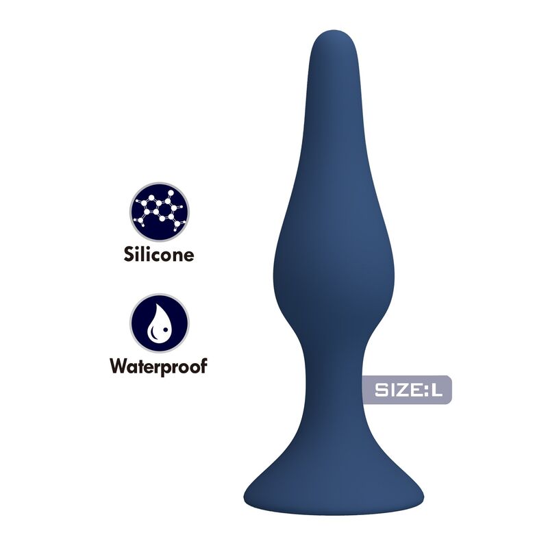 Mr Play - Plug Anal En Silicone Slim Bleu L - Image 3