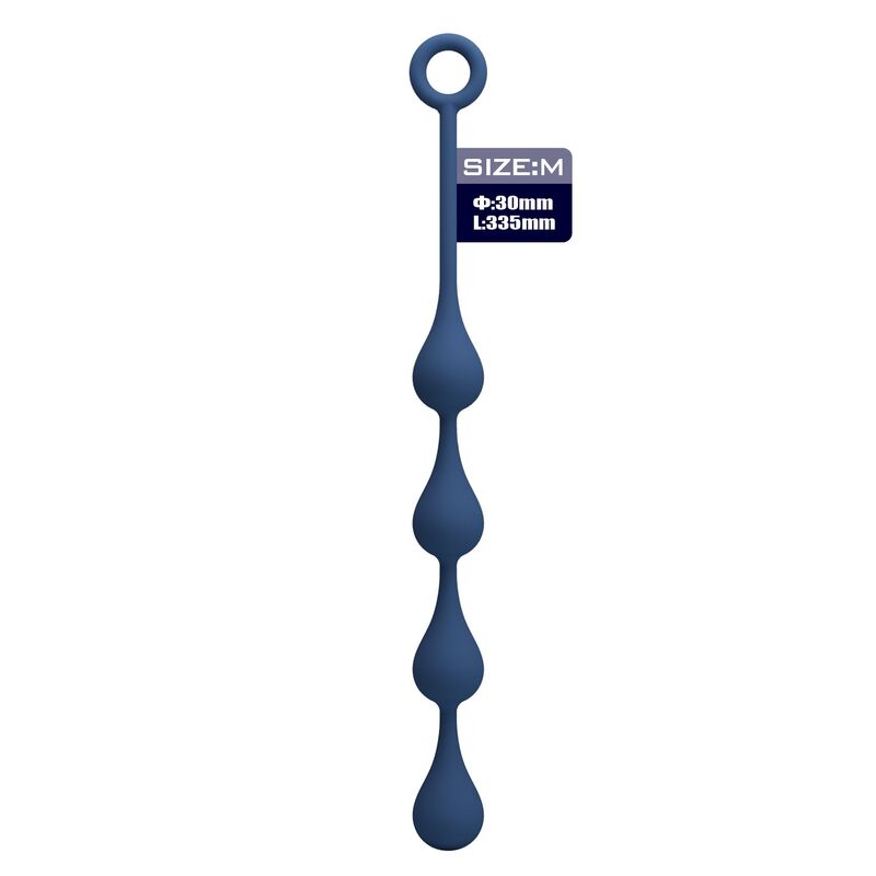 Mr Play - Perles Anales En Silicone Bleu, Taille M (33 Cm) - Image 3
