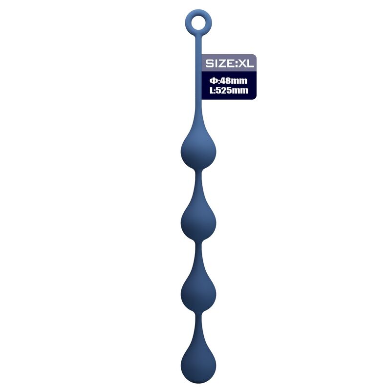 Mr Play - Perles Anales En Silicone Bleu, Taille Xl (52,5 Cm) - Image 3