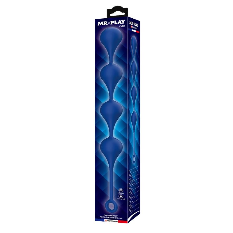 Mr Play - Perles Anales En Silicone Bleu, Taille Xl (52,5 Cm) - Image 4