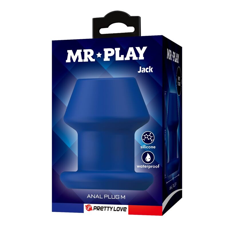 Mr Play - Jack Bleu Plug Anal Creux En Silicone, Taille M - Image 4