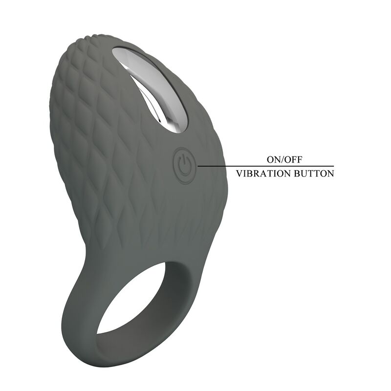 Pretty Love - Bague Vibrante Texturée Rechargeable Avec Stimulateur - Image 3