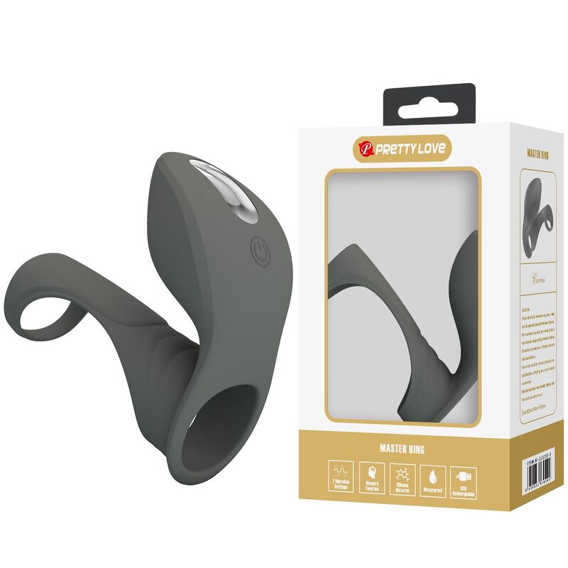 Pretty Love - Anneau Vibrant Rechargeable Avec Double Stimulateur - Image 3