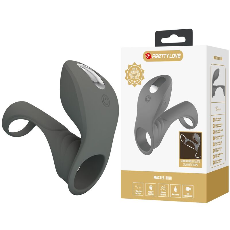 Pretty Love - Anneau Vibrant Rechargeable Avec Double Stimulateur - Image 11