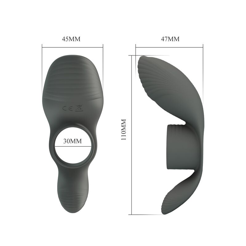 Pretty Love - Anneau Vibrant Rechargeable À Double Stimulation - Image 9