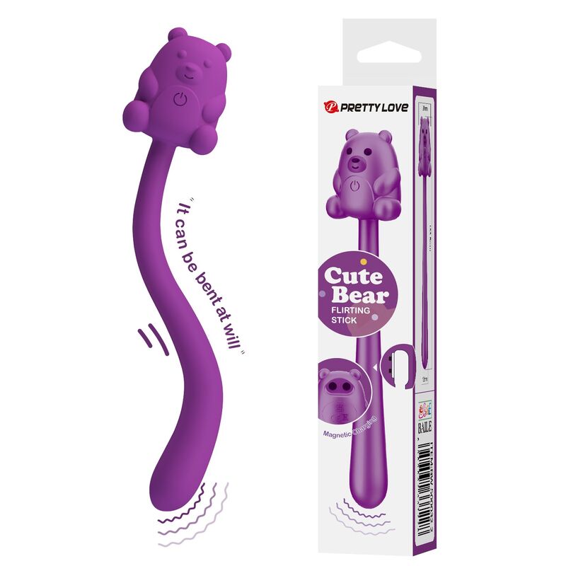 Pretty Love - Cute Bear Flirting Stick Rechargeable Vibrator - Image 11