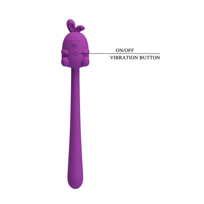 Pretty Love - Cute Bunny Flirting Stick Flexible Vibrator Usb Rechargeable Purple - Image 3