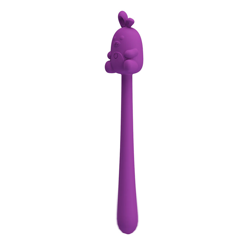 Pretty Love - Cute Bunny Flirting Stick Flexible Vibrator Usb Rechargeable Purple - Image 4