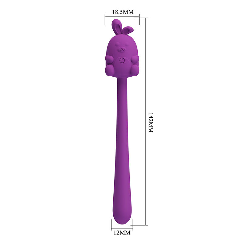 Pretty Love - Cute Bunny Flirting Stick Flexible Vibrator Usb Rechargeable Purple - Image 10