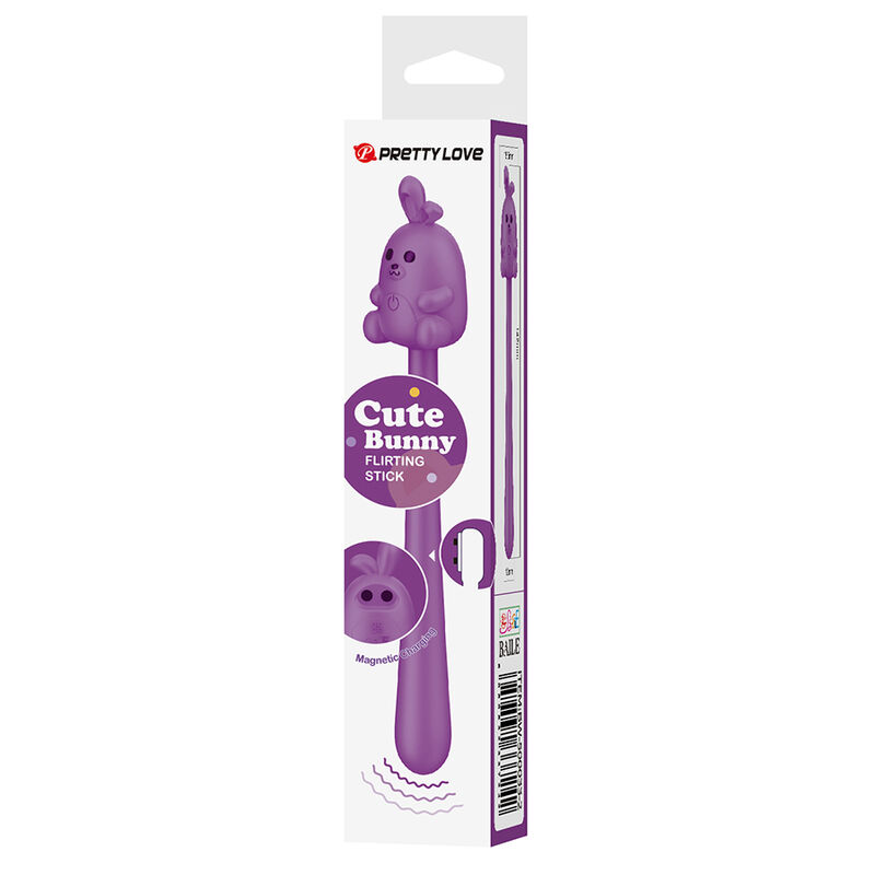 Pretty Love - Cute Bunny Flirting Stick Flexible Vibrator Usb Rechargeable Purple - Image 11