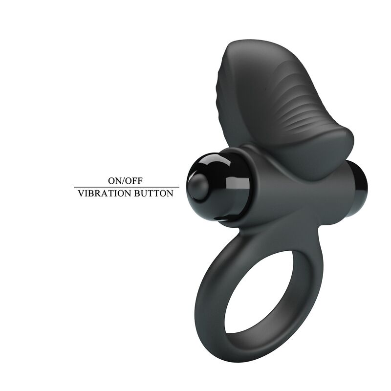 Pretty Love - Adrien Vibrating Penis Ring 10 Functions Black - Image 3