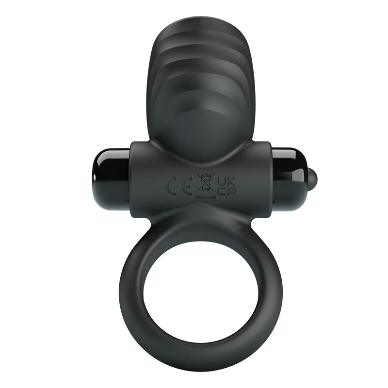 Pretty Love - Adrien Vibrating Penis Ring 10 Functions Black - Image 5