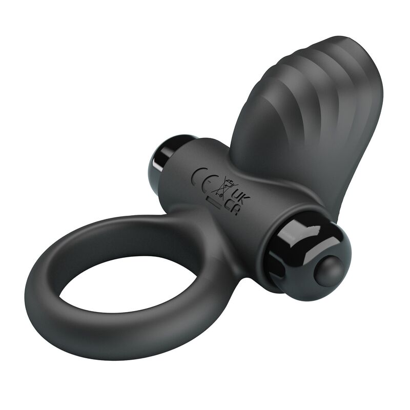 Pretty Love - Adrien Vibrating Penis Ring 10 Functions Black - Image 8