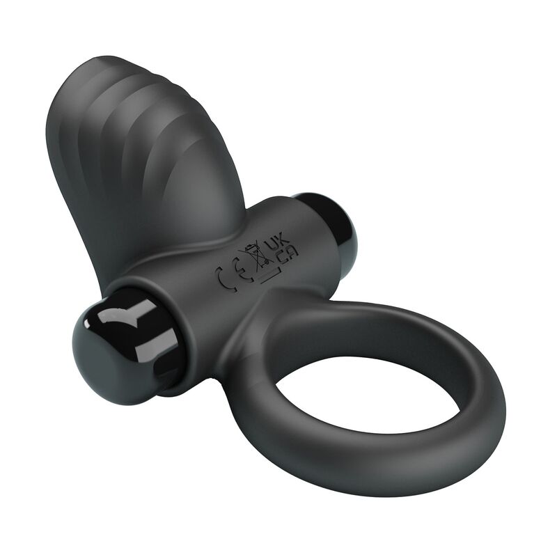 Pretty Love - Adrien Vibrating Penis Ring 10 Functions Black - Image 9