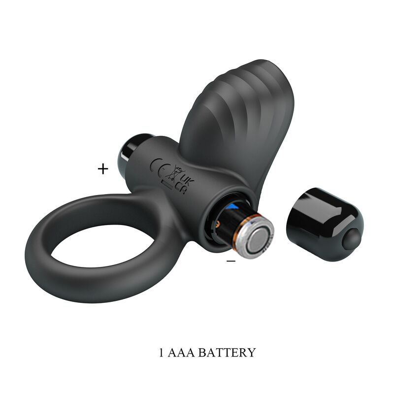 Pretty Love - Adrien Vibrating Penis Ring 10 Functions Black - Image 10