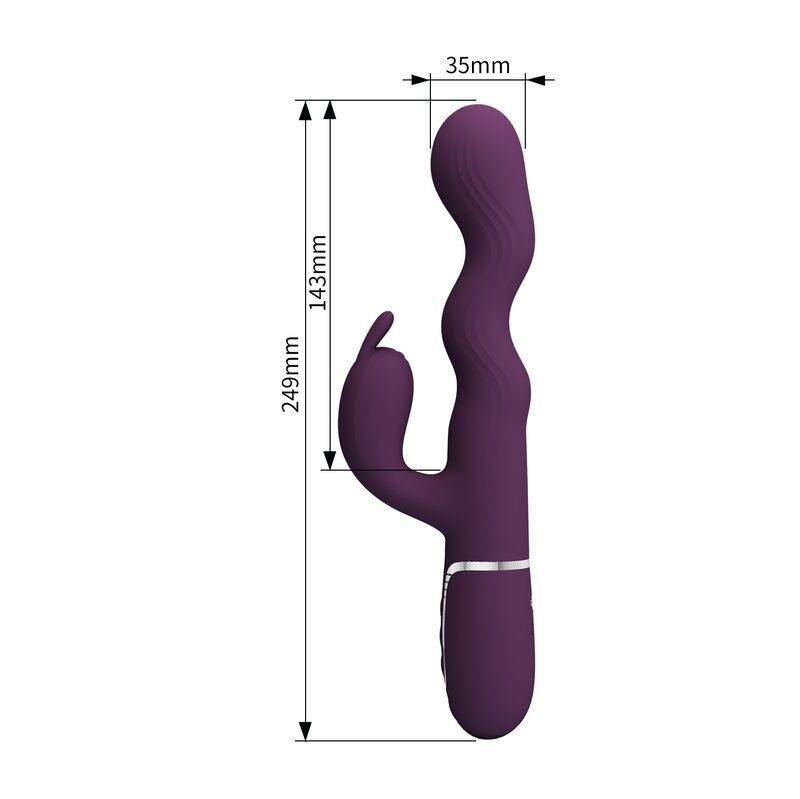 Pretty Love - Vibrateur Lapin Loursen Avec Mouvement De Poussée Et 7 Modes De Vibration Rechargeable Par Usb Violet - Image 12