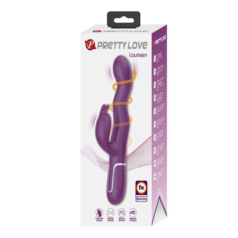 Pretty Love - Vibrateur Lapin Loursen Avec Mouvement De Poussée Et 7 Modes De Vibration Rechargeable Par Usb Violet - Image 4