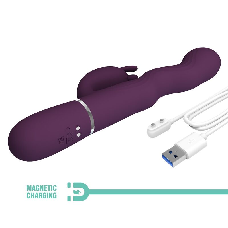 Pretty Love - Vibrateur Lapin Loursen Avec Mouvement De Poussée Et 7 Modes De Vibration Rechargeable Par Usb Violet - Image 10