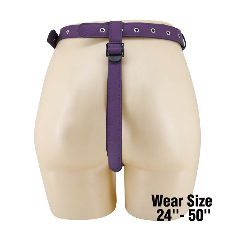 Pretty Love - Universal Strap-On Harness Briefs Purple And Black - Image 5