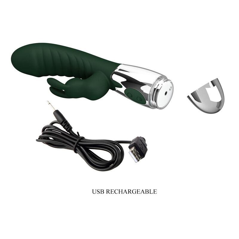Pretty Love - Vibrateur Lapin Coquin 30 Fonctions Rechargeable Usb Vert - Image 9
