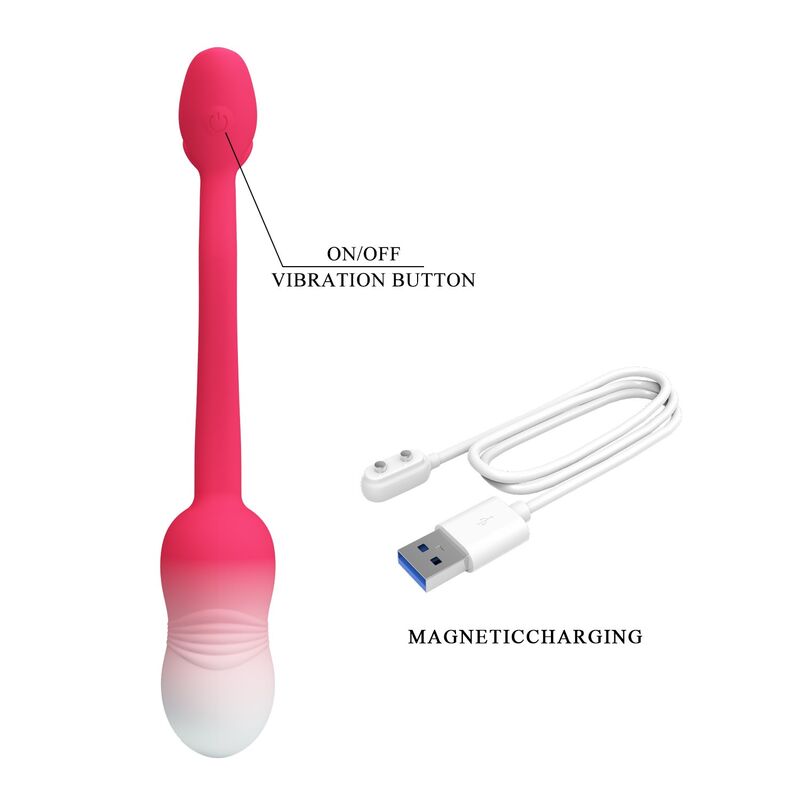 Pretty Love - Å'uf Vibrant Contrã”Lable Par Application Pulsen 12 Fonctions Rechargeable Par Usb Rose - Image 9