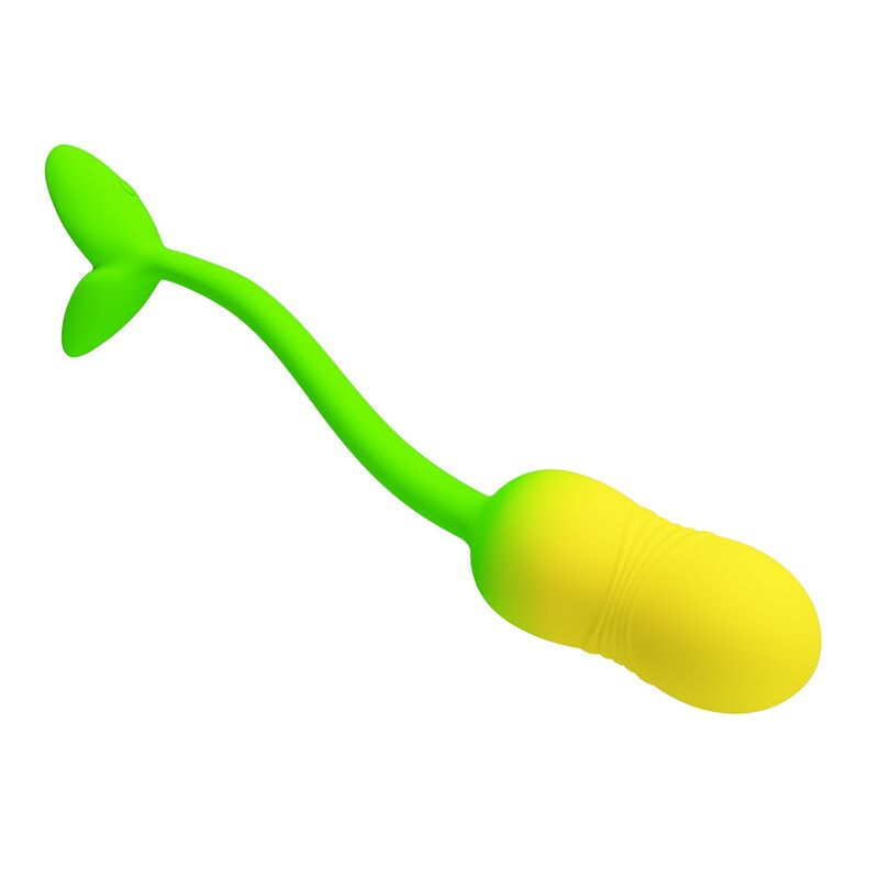 Pretty Love - Å'uf Vibrant Contrã”Lable Par Application Pulsen 12 Fonctions Rechargeable Par Usb Vert-Jaune - Image 5