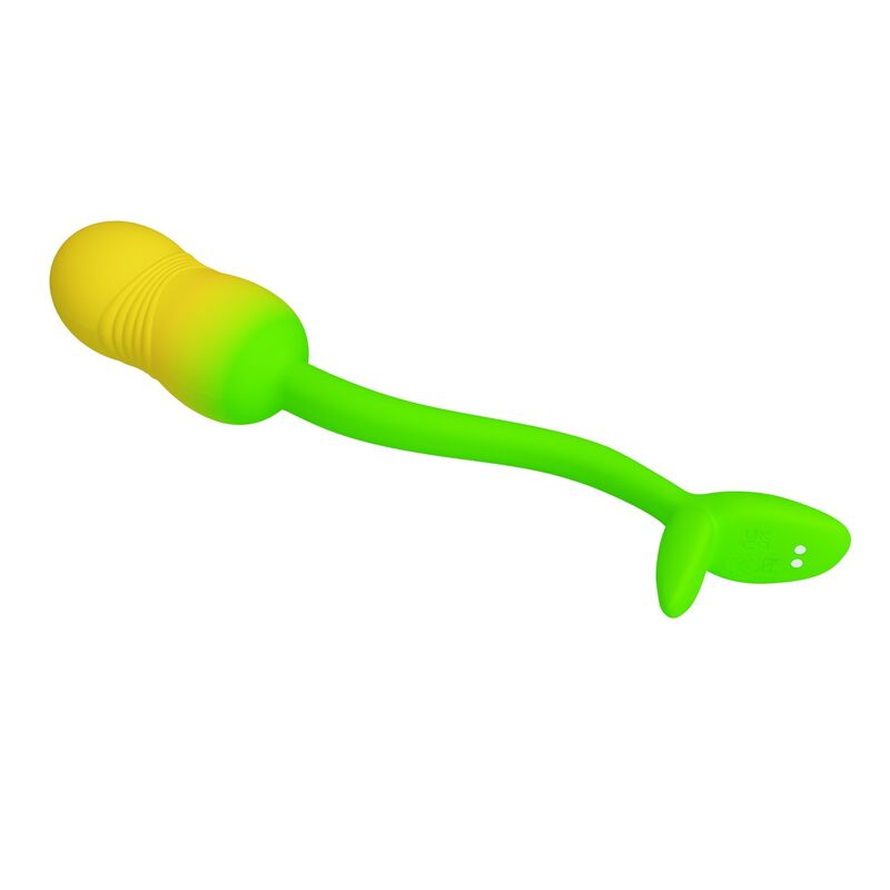 Pretty Love - Å'uf Vibrant Contrã”Lable Par Application Pulsen 12 Fonctions Rechargeable Par Usb Vert-Jaune - Image 8