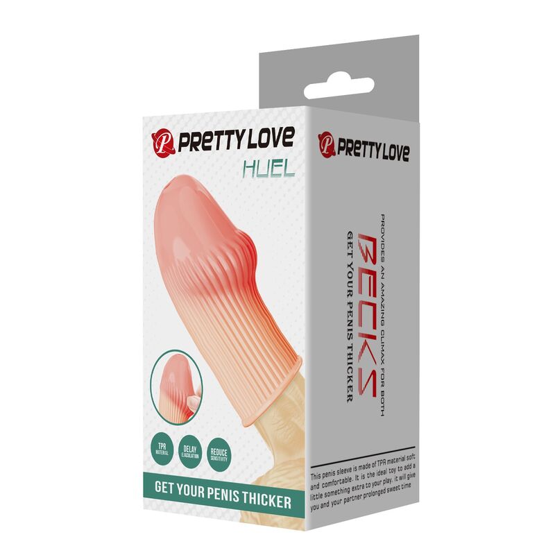Pretty Love - Manchon Pénis Huel Pour Un Pénis Plus Épaisse Couleur Chair - Image 4
