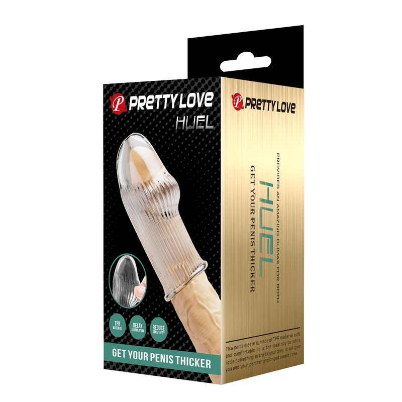 Pretty Love - Manchon Pénis Huel Pour Un Pénis Plus Épaisse Transparent - Image 4