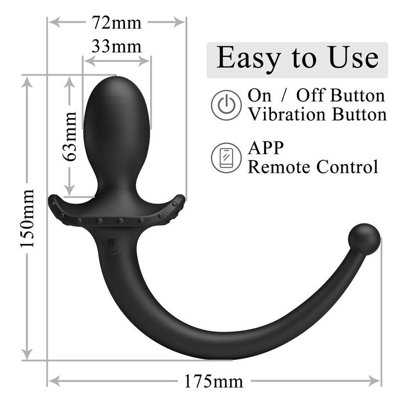 Pretty Love - Vibrateur Anal Et Périnéum Noir Contrôlé Par Application Anthony - Image 18