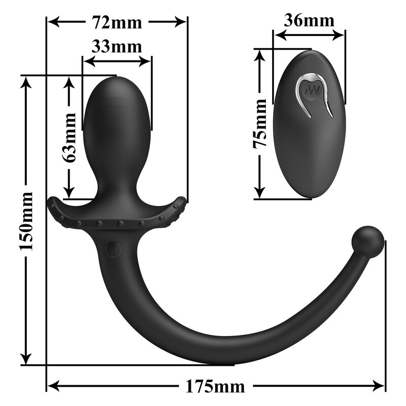 Mr Play - Vibrateur Anal Et Périnéumien Noir Avec Télécommande Sans Fil - Image 10