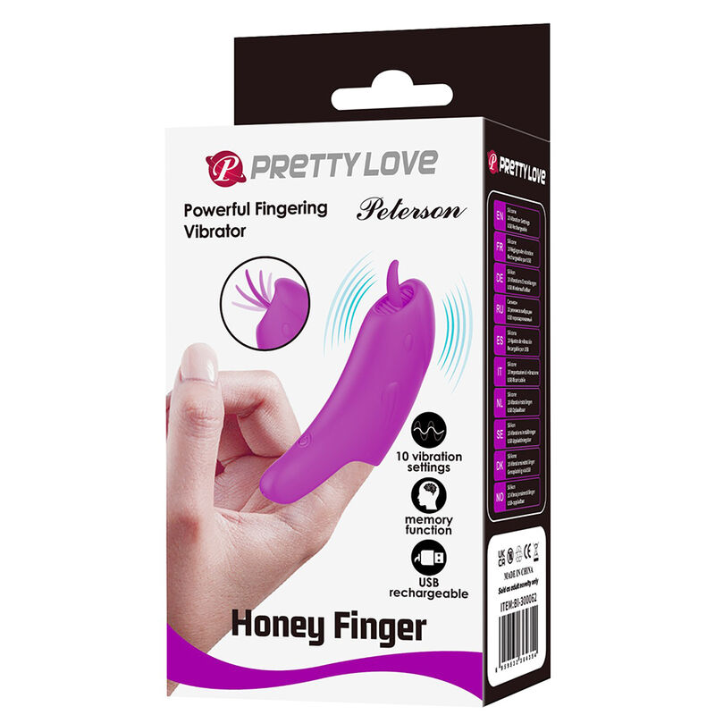 Pretty Love - Peterson Honey Finger Rechargeable Finger Vibrator Purple - Image 3