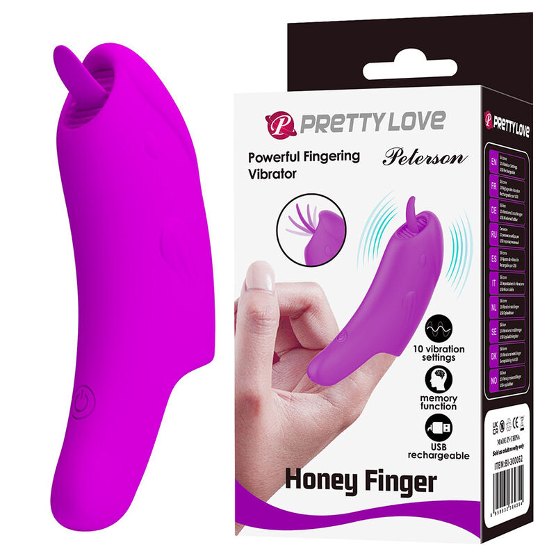 Pretty Love - Peterson Honey Finger Rechargeable Finger Vibrator Purple - Image 13