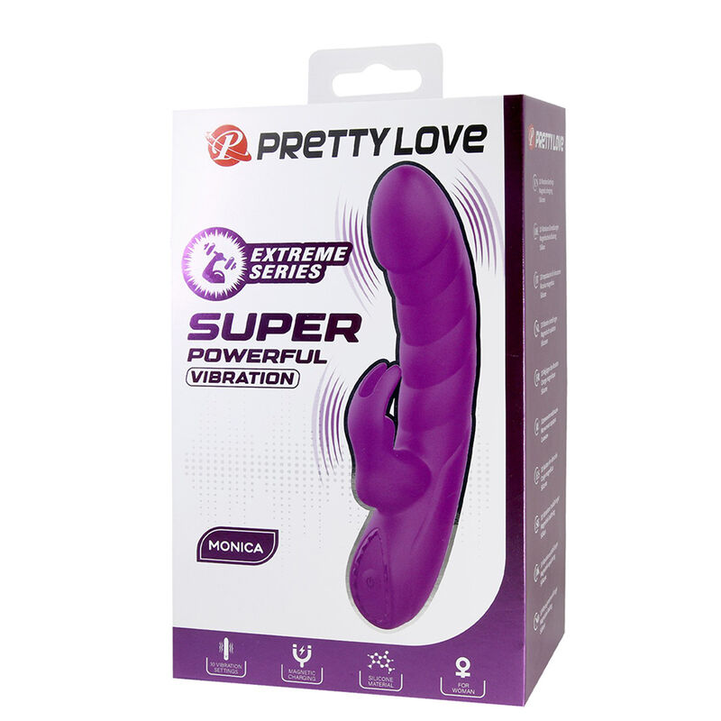 Pretty Love - Monica Vibrateur Rechargeable À Double Stimulation Point G Et Clitorial Violet - Image 3
