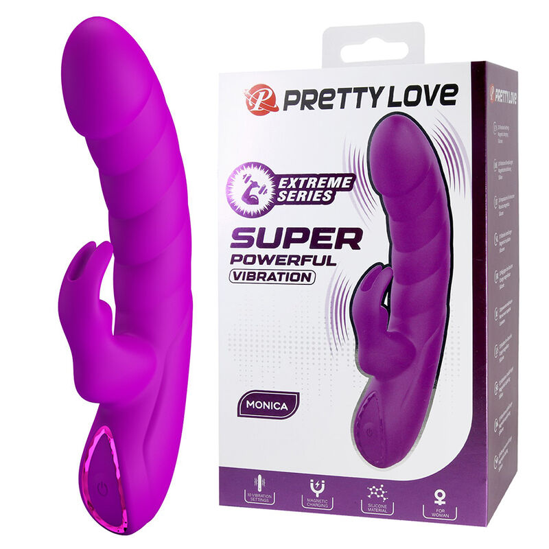 Pretty Love - Monica Vibrateur Rechargeable À Double Stimulation Point G Et Clitorial Violet - Image 10