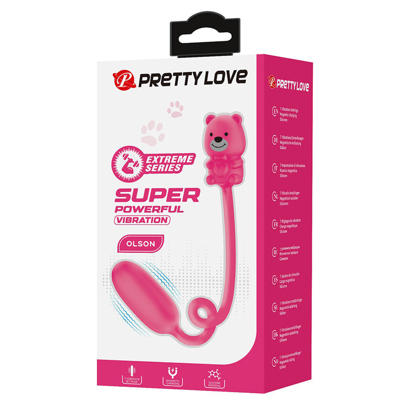 Pretty Love - Vibrateur Balle Rechargeable Olson Avec Télécommande Filaire Rose - Image 3