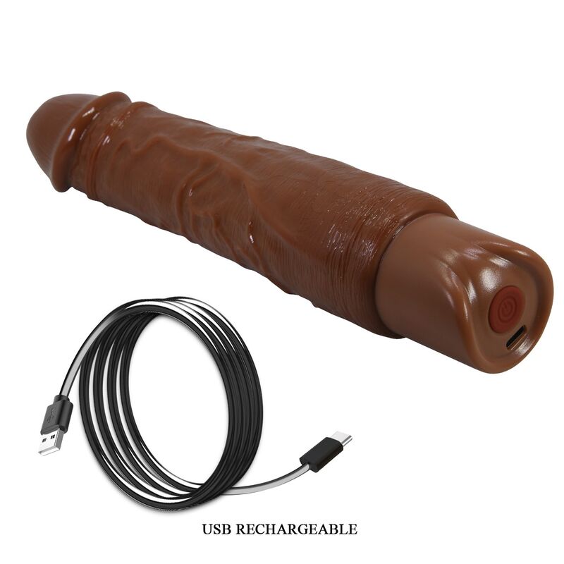 Pretty Love - Duke Realistic Vibrator 23.5 Cm Ø 4.8 Cm Brown - Image 9