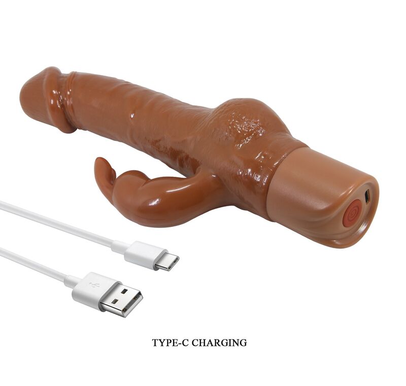 Pretty Love - Ellison Realistic Rabbit Vibrator 22.6 Cm Ø 4.2 Cm Brown - Image 7