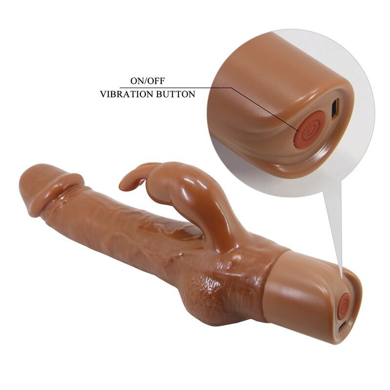 Pretty Love - Ellison Realistic Rabbit Vibrator 22.6 Cm Ø 4.2 Cm Brown - Image 8