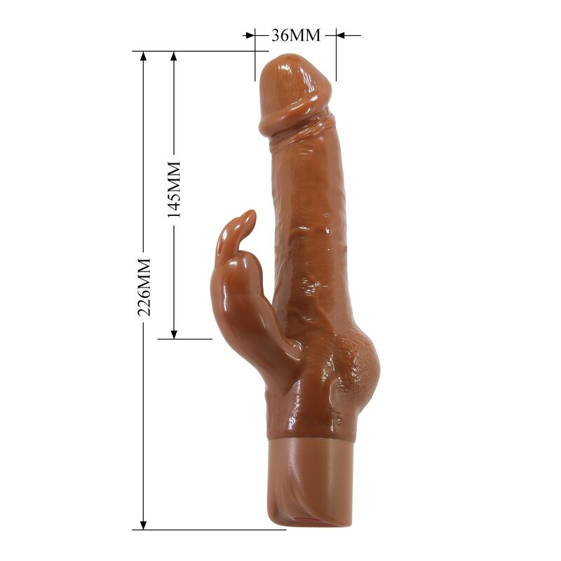 Pretty Love - Ellison Realistic Rabbit Vibrator 22.6 Cm Ø 4.2 Cm Brown - Image 9
