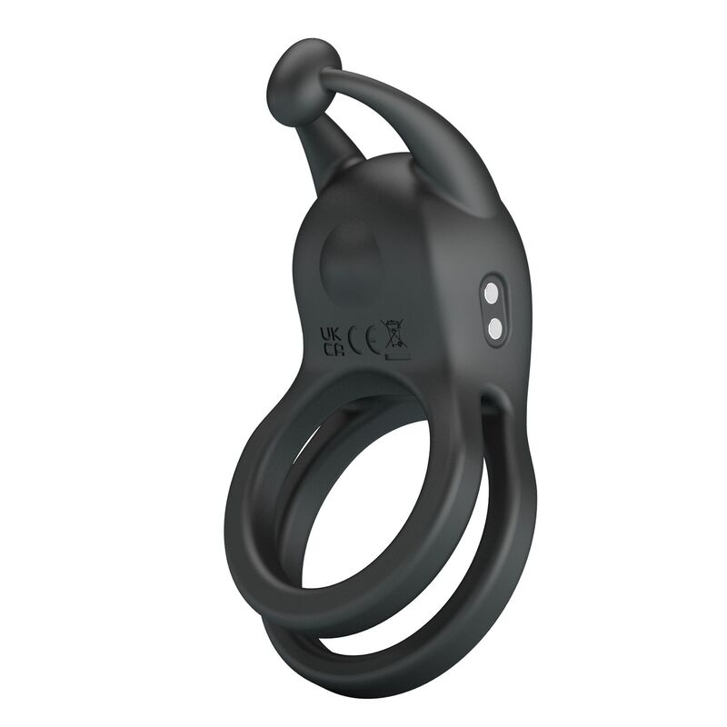 Pretty Love - Anneau Pénis Double Vibrant Rechargeable Goodwin Noir - Image 5