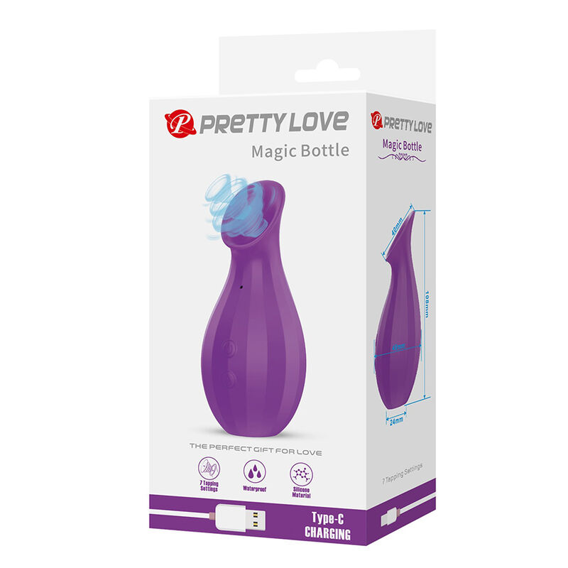 Pretty Love - Bouteille Magique Stimulateur Clitorial À Succion Rechargeable Violette - Image 3