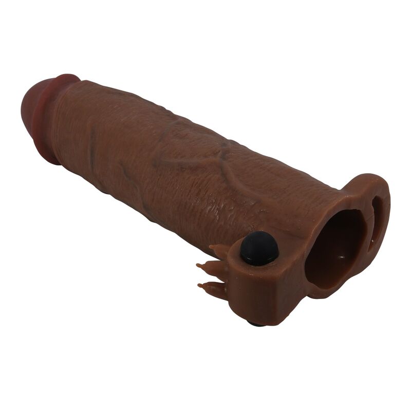 Pretty Love - Xerxes Vibrating Penis Sleeve 22 Cm Ø 4.5 Cm Brown - Image 5