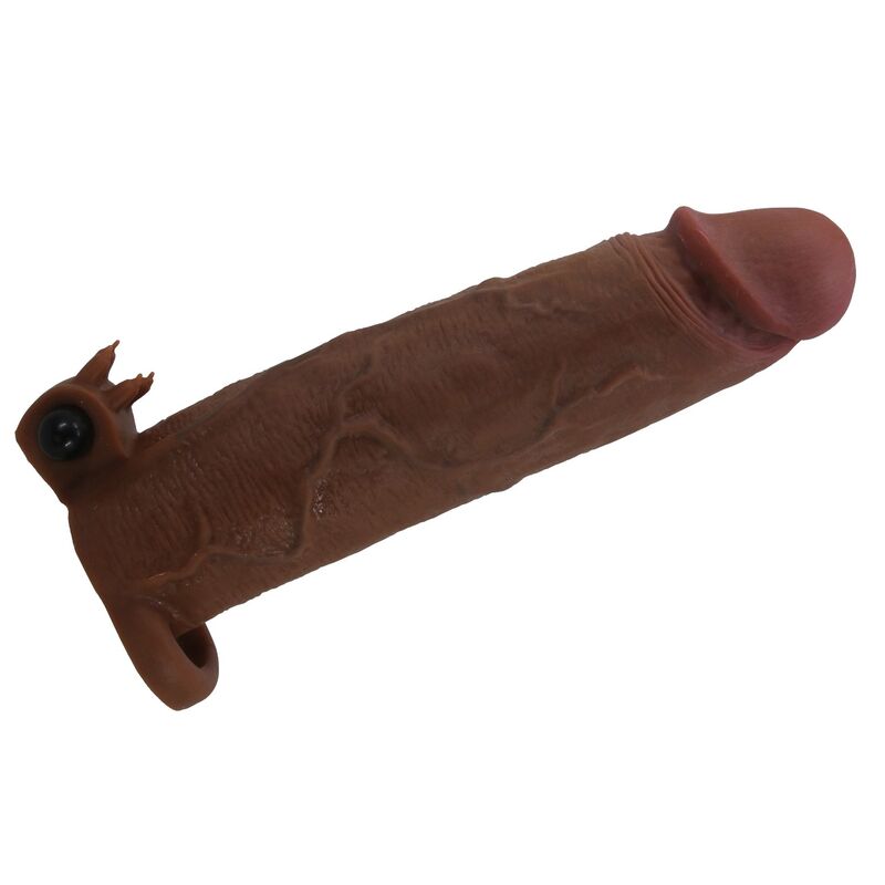 Pretty Love - Xerxes Vibrating Penis Sleeve 22 Cm Ø 4.5 Cm Brown - Image 6