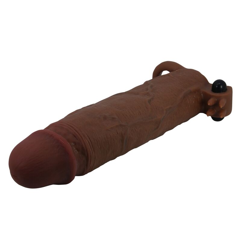 Pretty Love - Xerxes Vibrating Penis Sleeve 22 Cm Ø 4.5 Cm Brown - Image 7