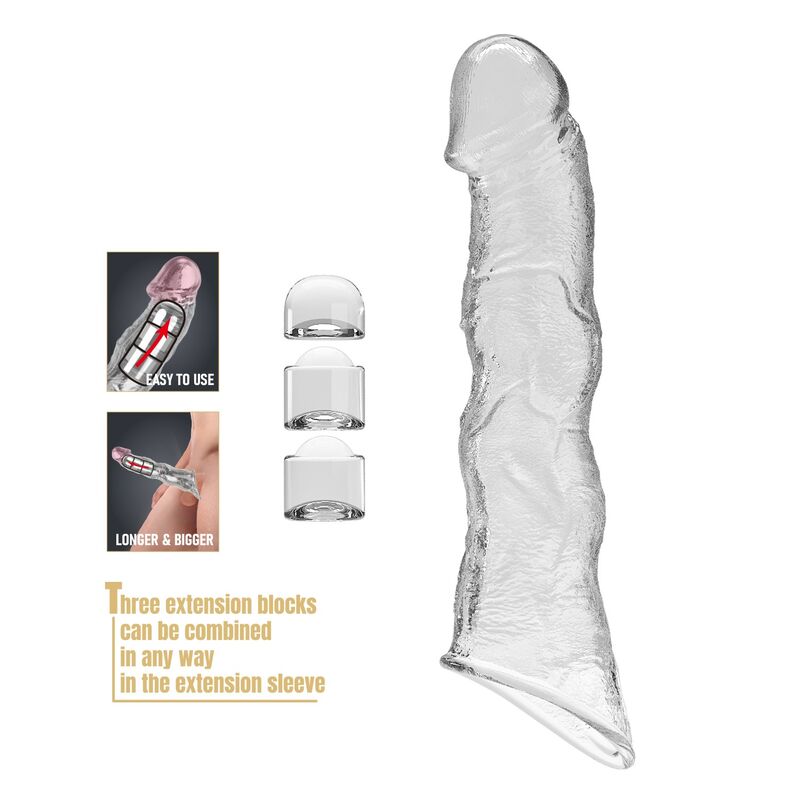 Pretty Love - Manchon D'Extension Pénienne Ajustable 28 Cm Ø 4,5 Cm Transparent - Image 6